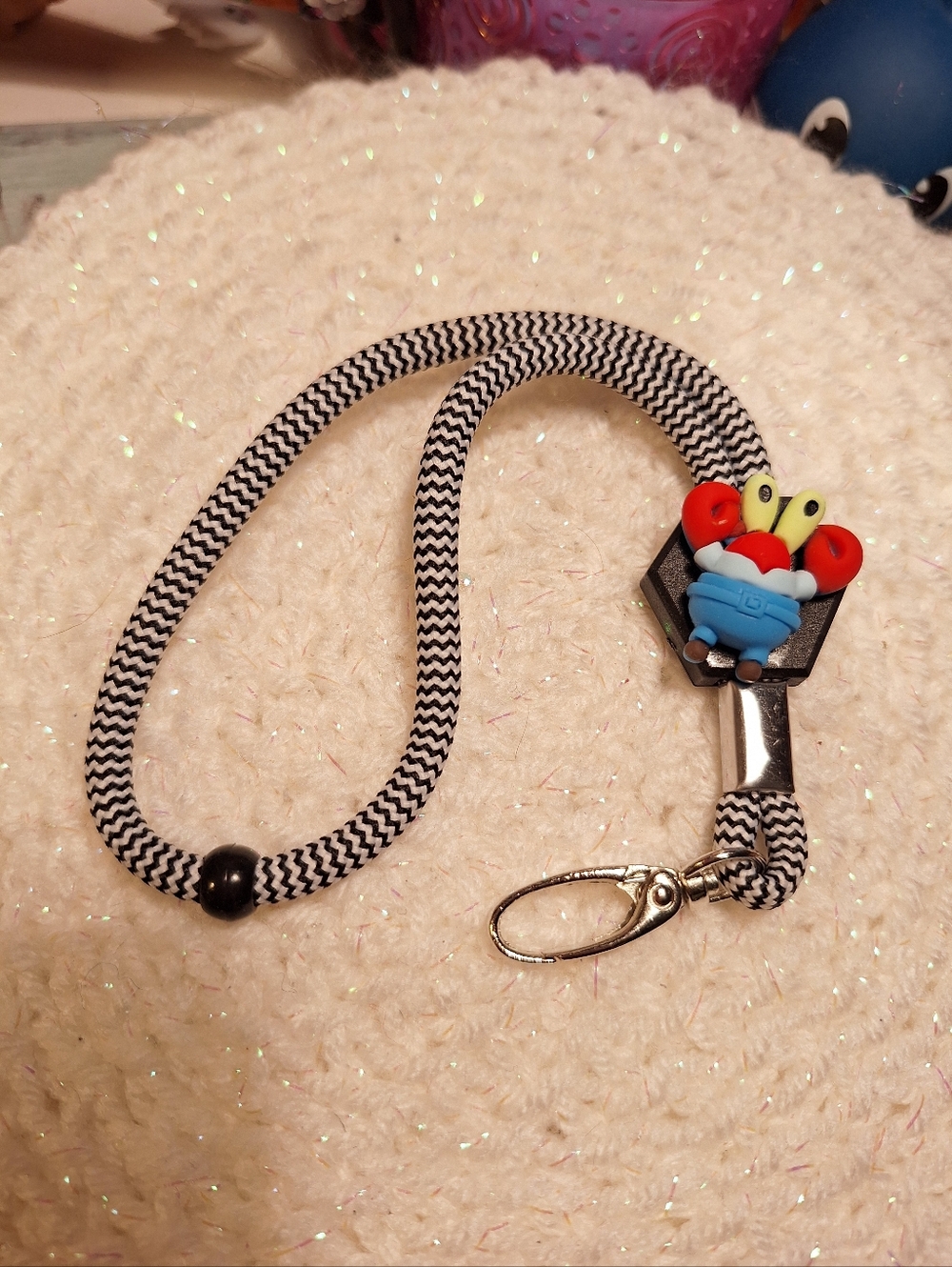 Spongebob Phone Strap Mr. Crabs Bracelet Strap Purse Charm New